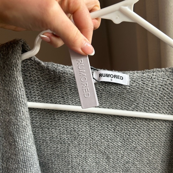 SOLD Rumored grey sweater top NWT 
NEVER WORN - Picture 2 of 2